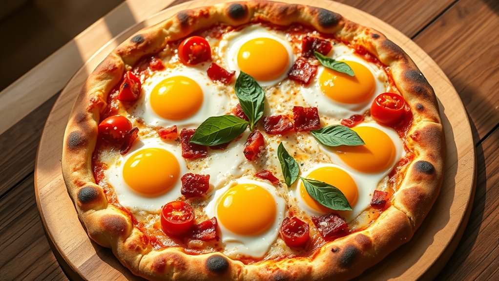 delicious morning pizza indulgence