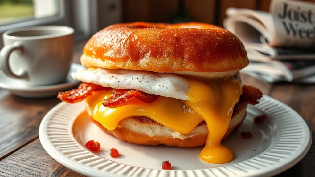 donuts filled with breakfast