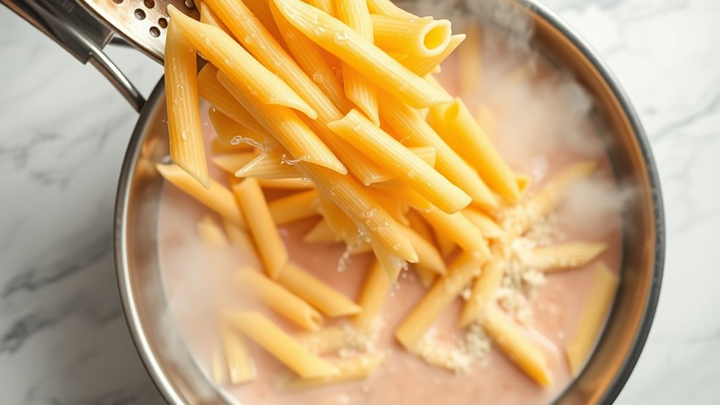 drain and toss pasta