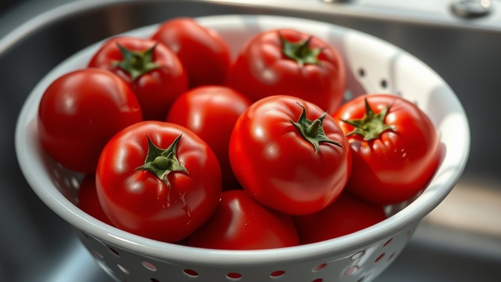 drain tomato liquid carefully