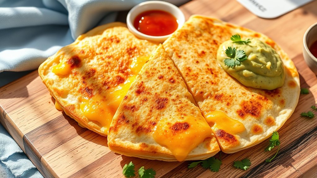 egg and cheese quesadillas