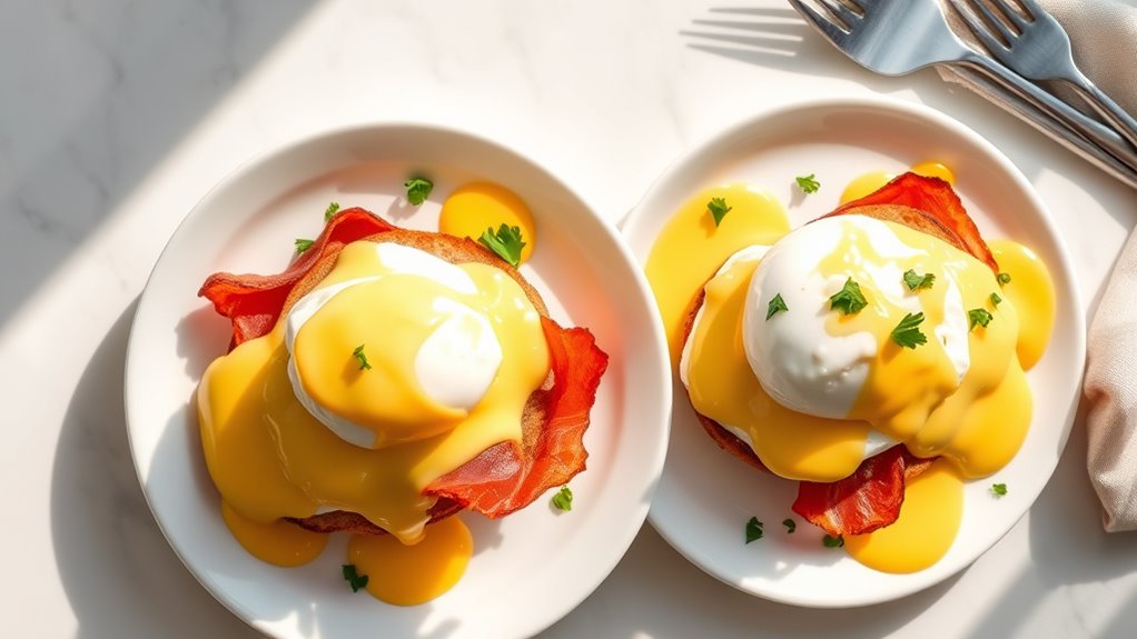 eggs benedict with hollandaise