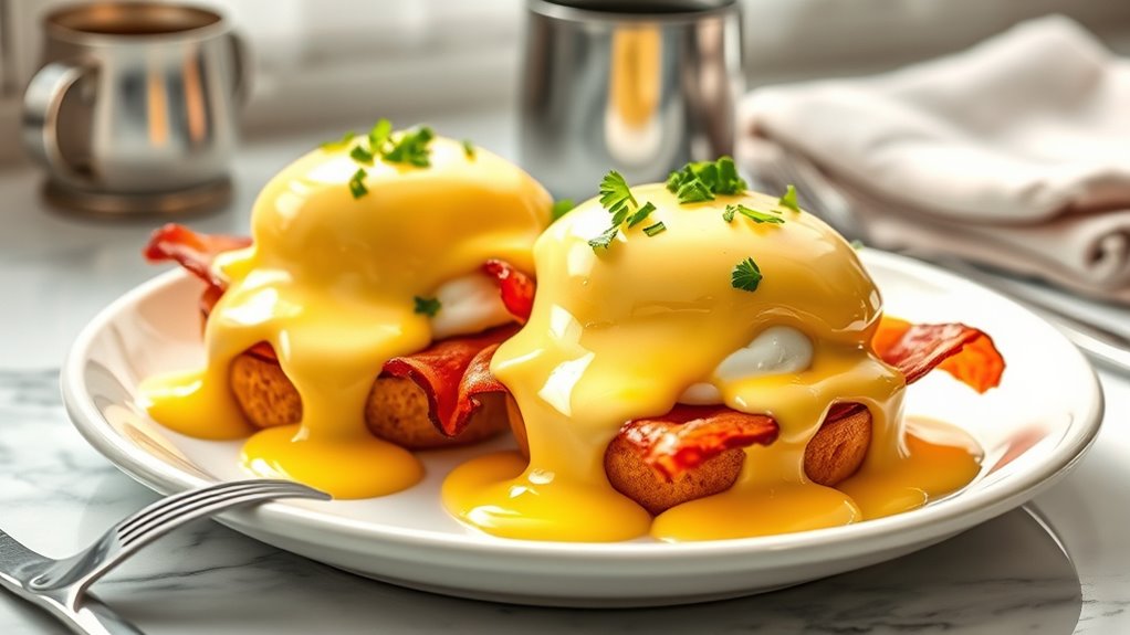 eggs benedict with hollandaise