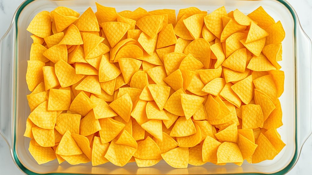 evenly distribute corn chips