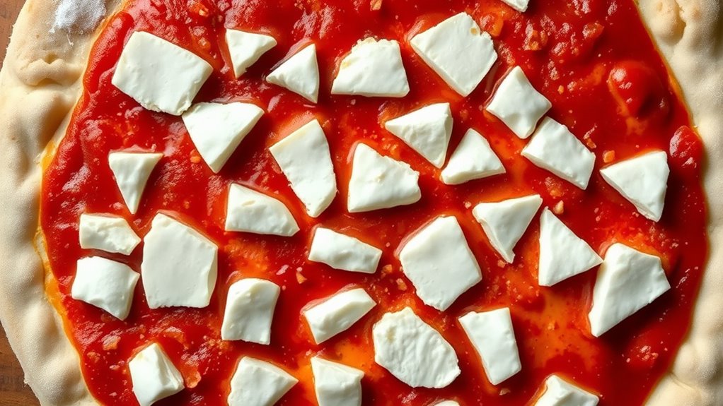 evenly distribute mozzarella cheese