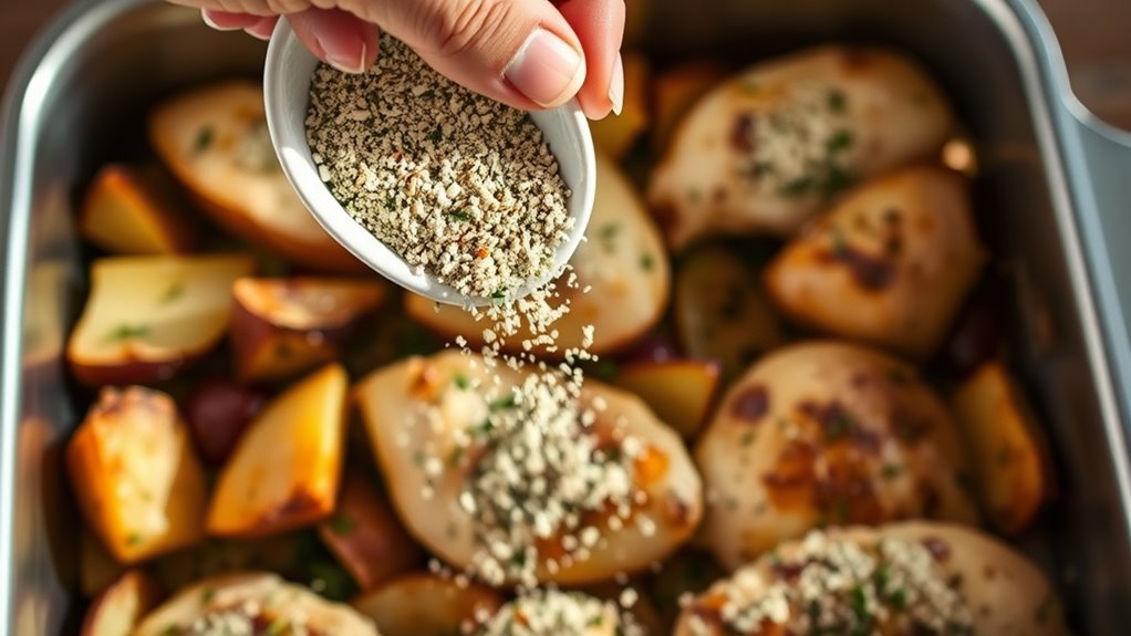 evenly distribute ranch seasoning