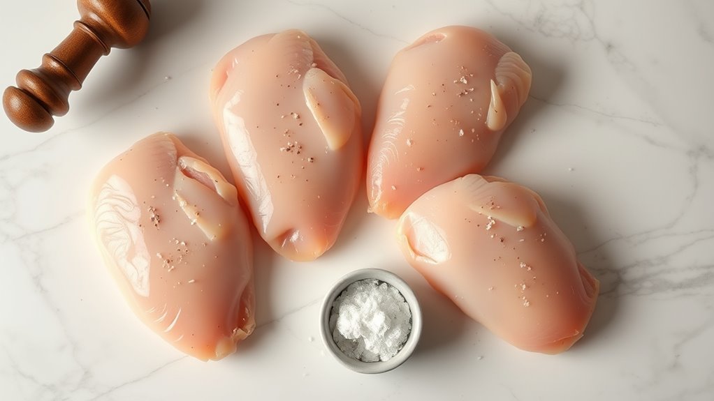 evenly season the chicken