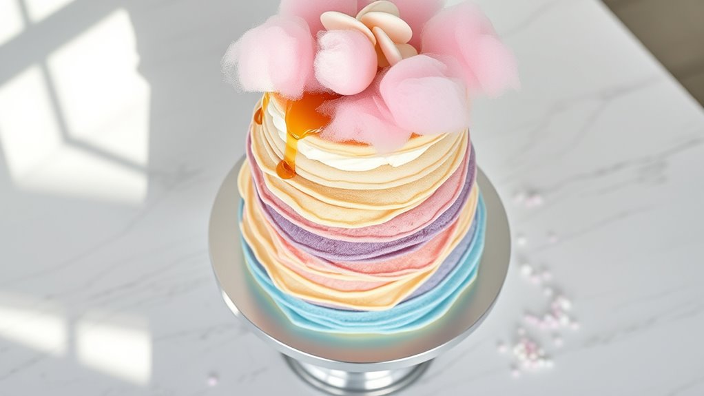 fluffy sweet pancake stack