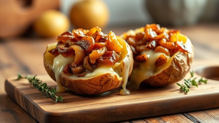 french onion filled potatoes
