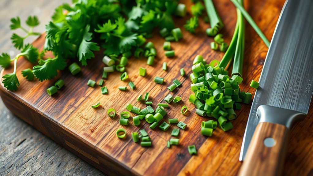 fresh herbs for garnish