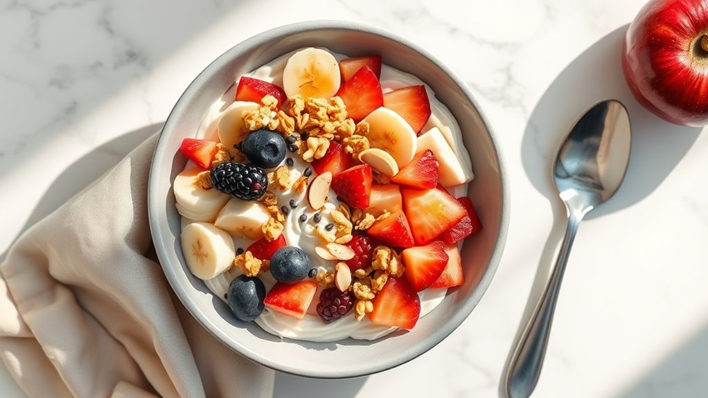 fruit and granola bowls