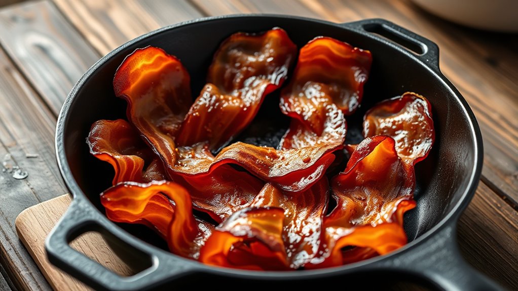 fry bacon in skillet