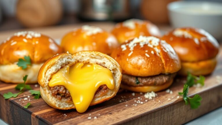 garlic parmesan cheeseburger bombs