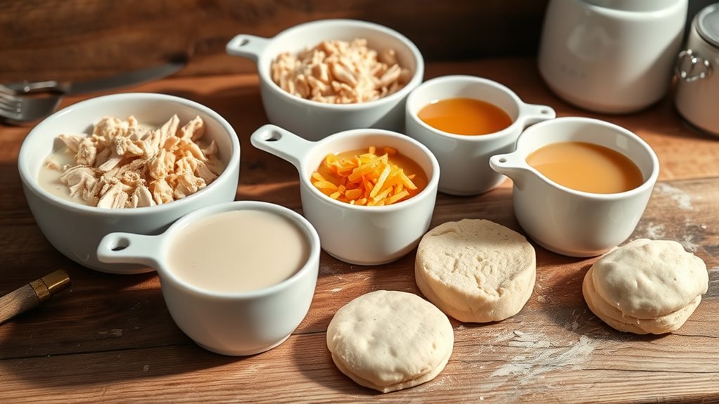 gather and measure ingredients