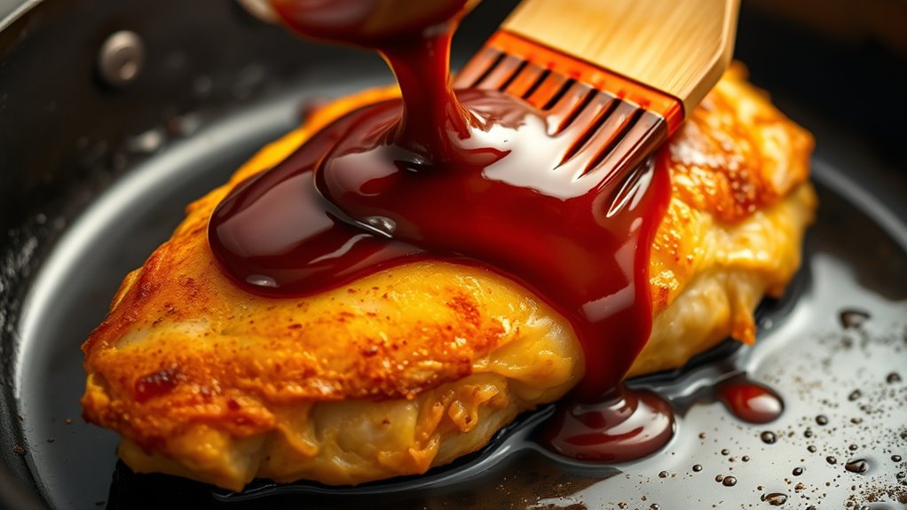 generously apply bbq sauce