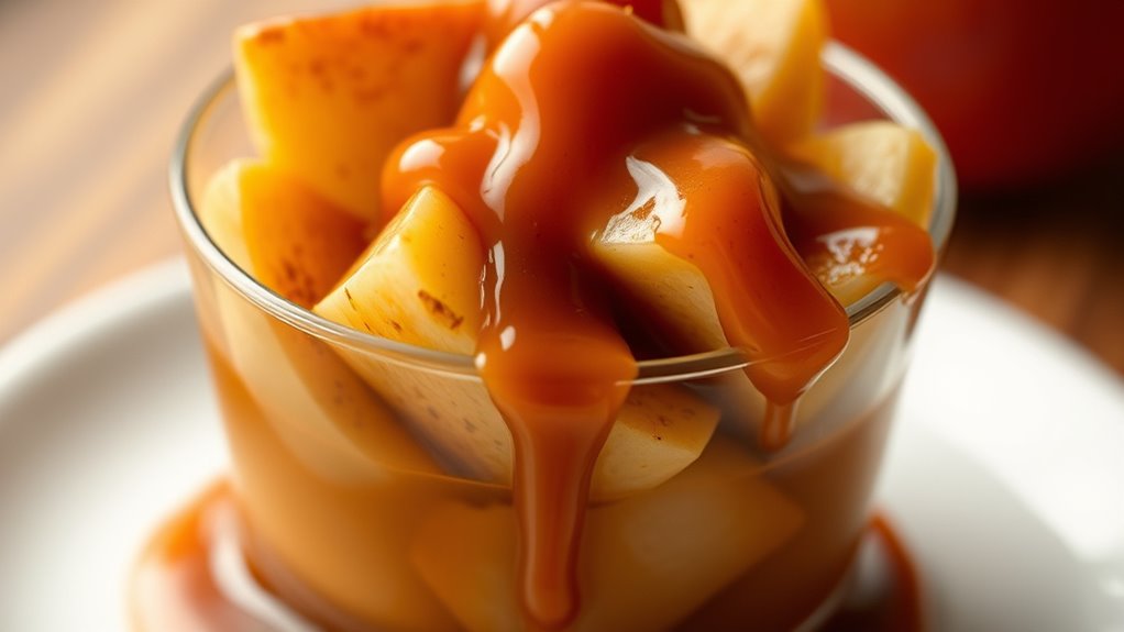 generously drizzle caramel sauce