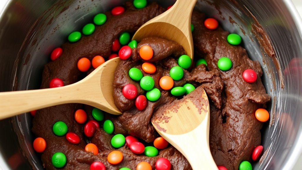 gently incorporate m ms mixture
