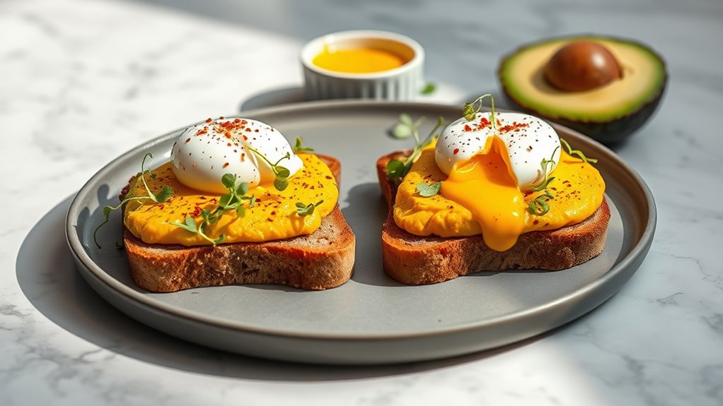 golden turmeric breakfast toast