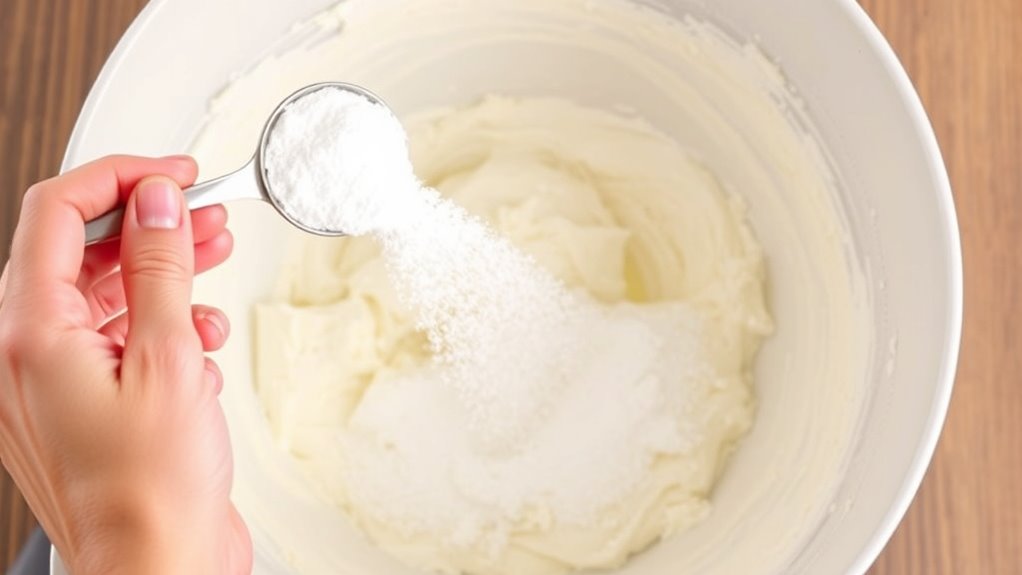 gradually incorporate powdered sugar