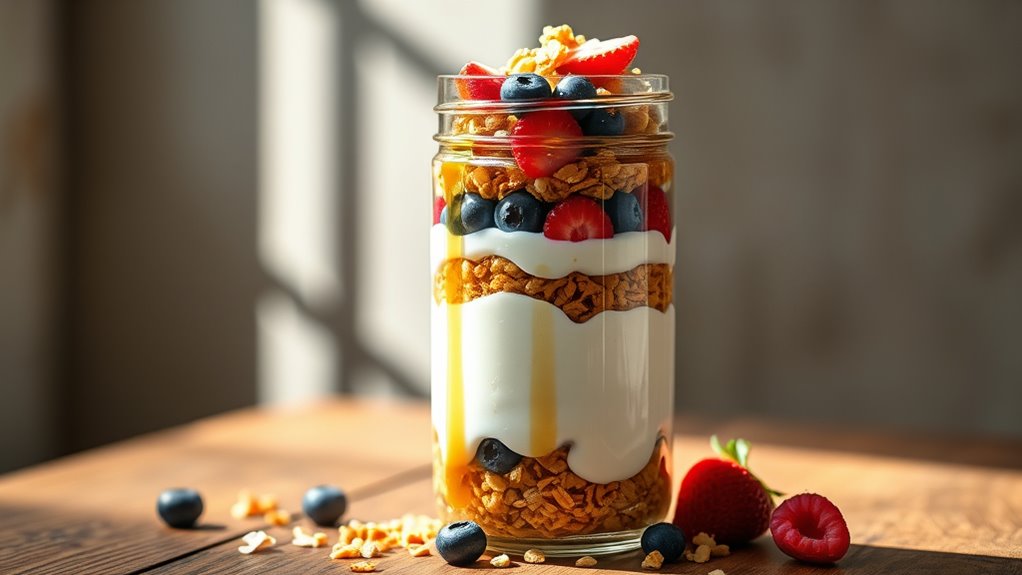granola and yogurt parfaits