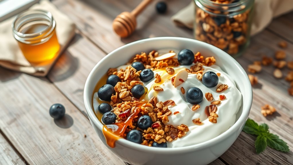 granola paired with yogurt