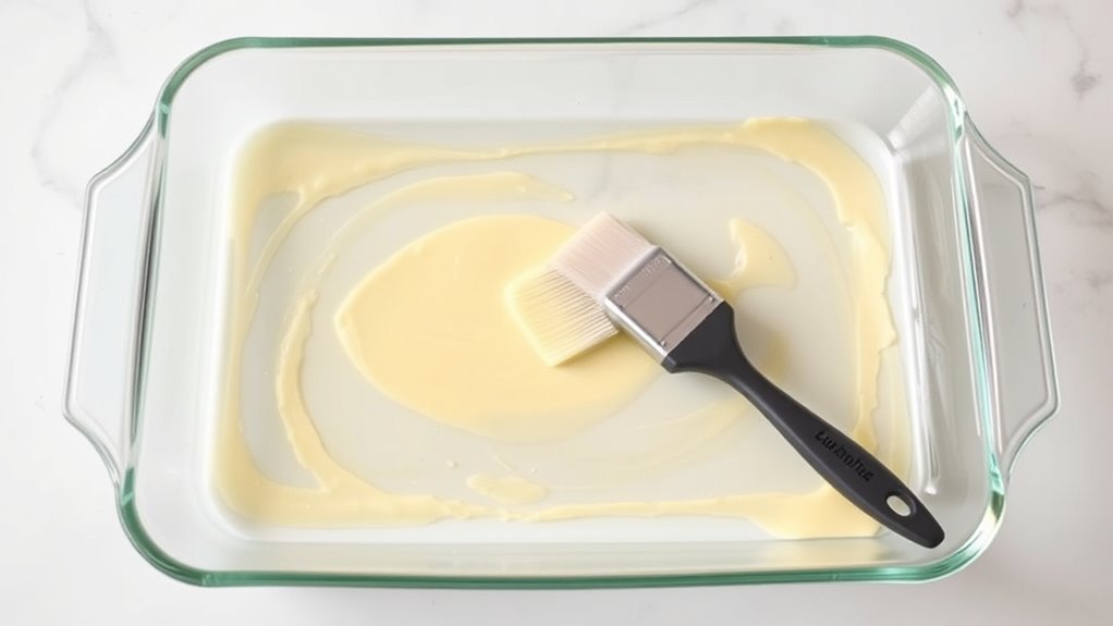 grease a baking dish