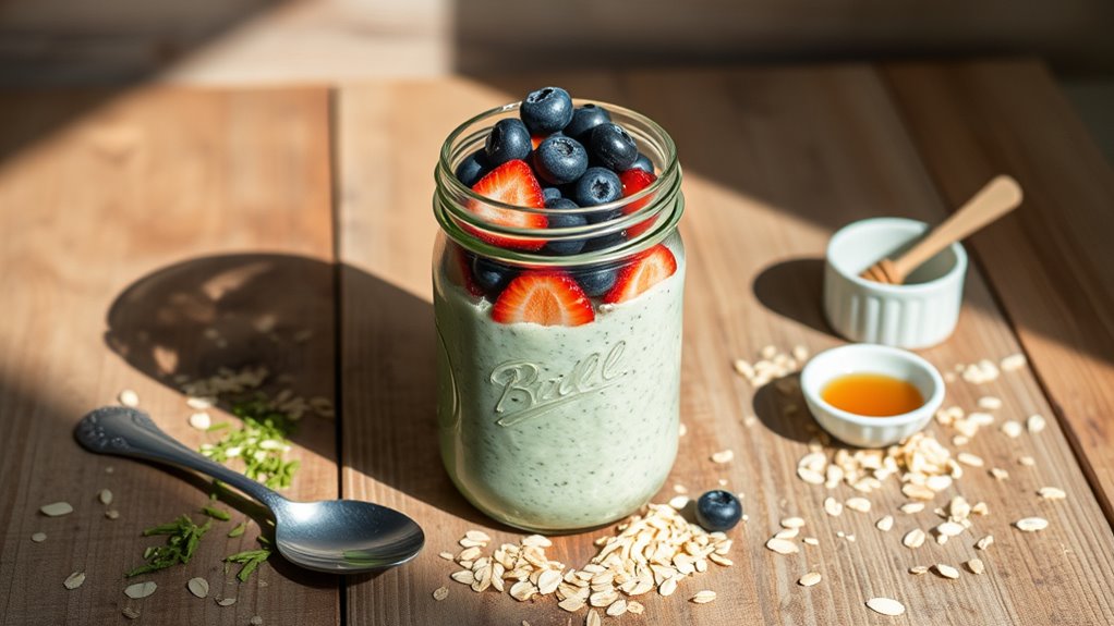 green tea infused oats