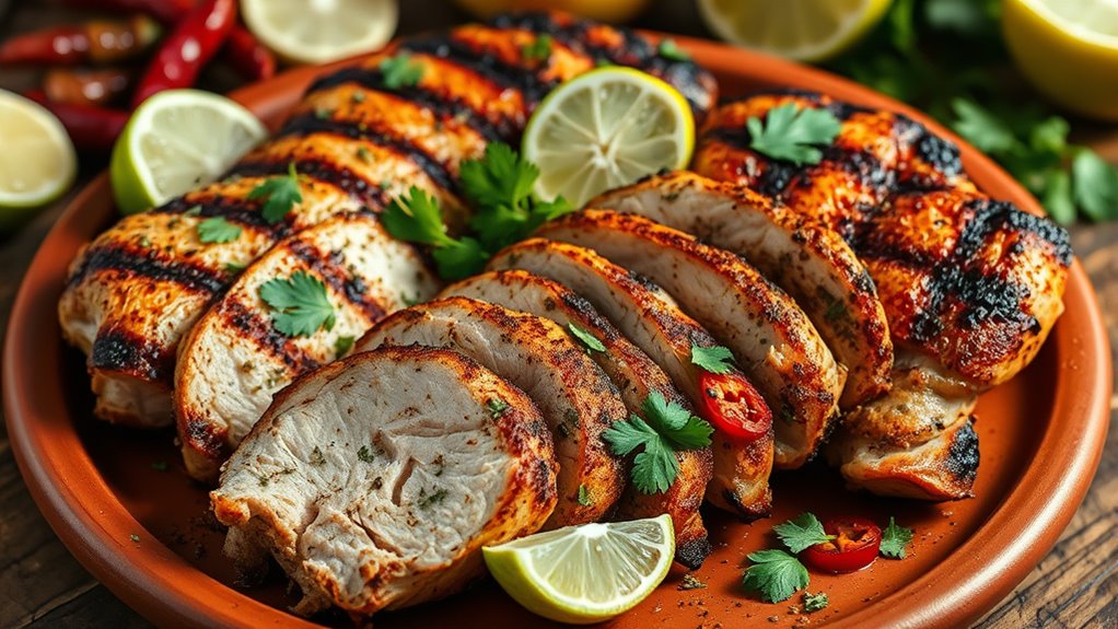 grilled chicken with spices
