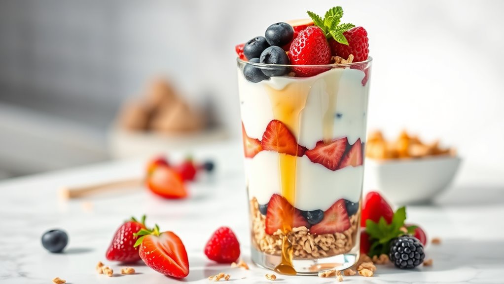 healthy berry yogurt parfait