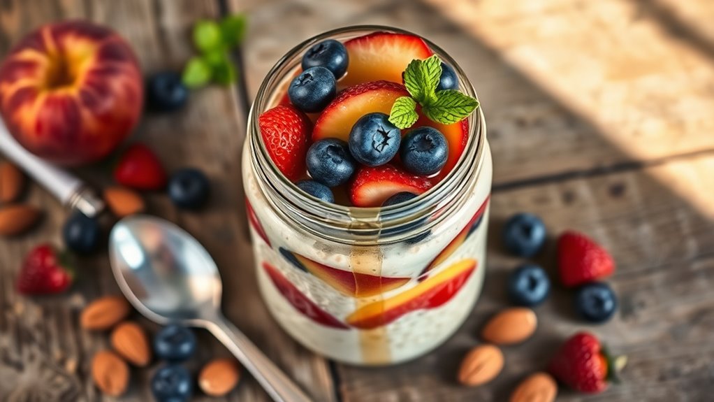 healthy breakfast with fruit