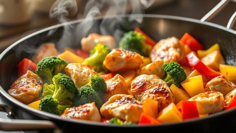 healthy chicken vegetable skillet