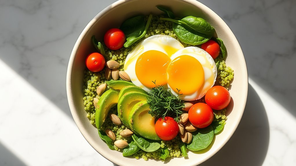 healthy green breakfast bowls