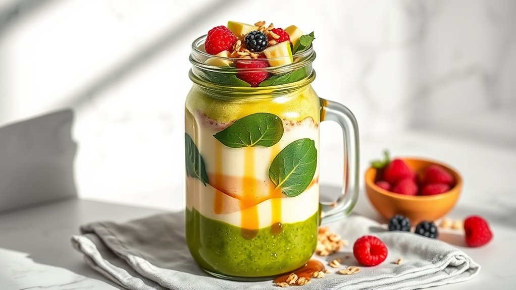 healthy green smoothie breakfast