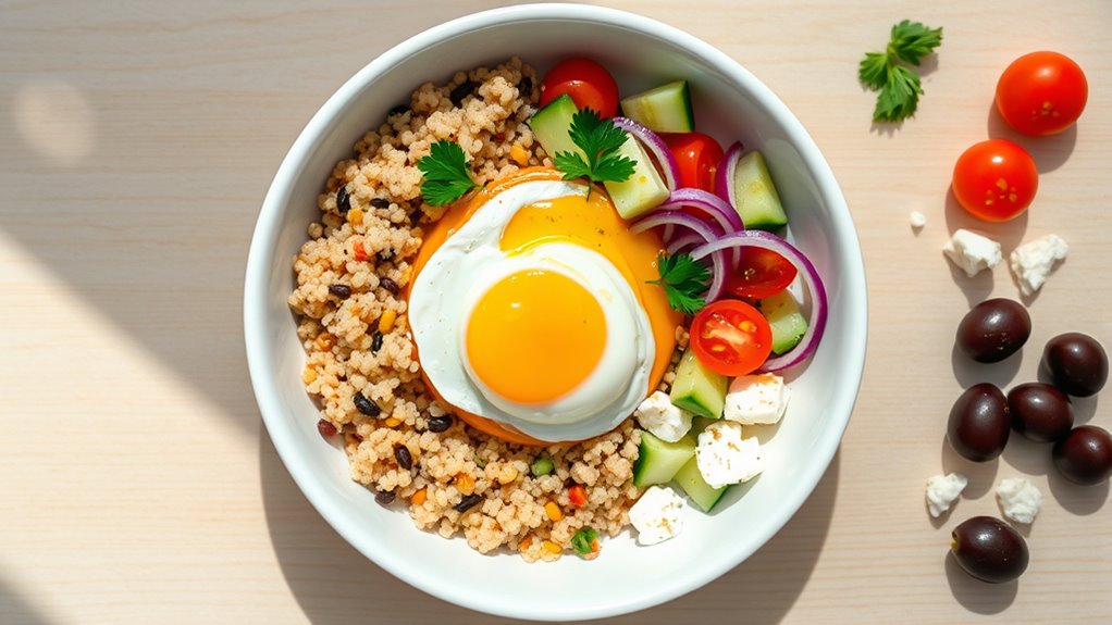 healthy mediterranean breakfast bowl
