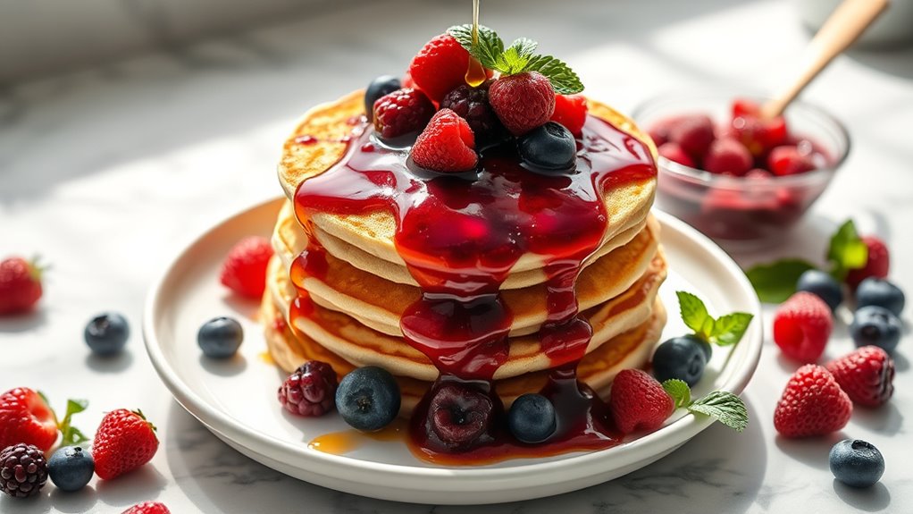 healthy pancakes with fruit