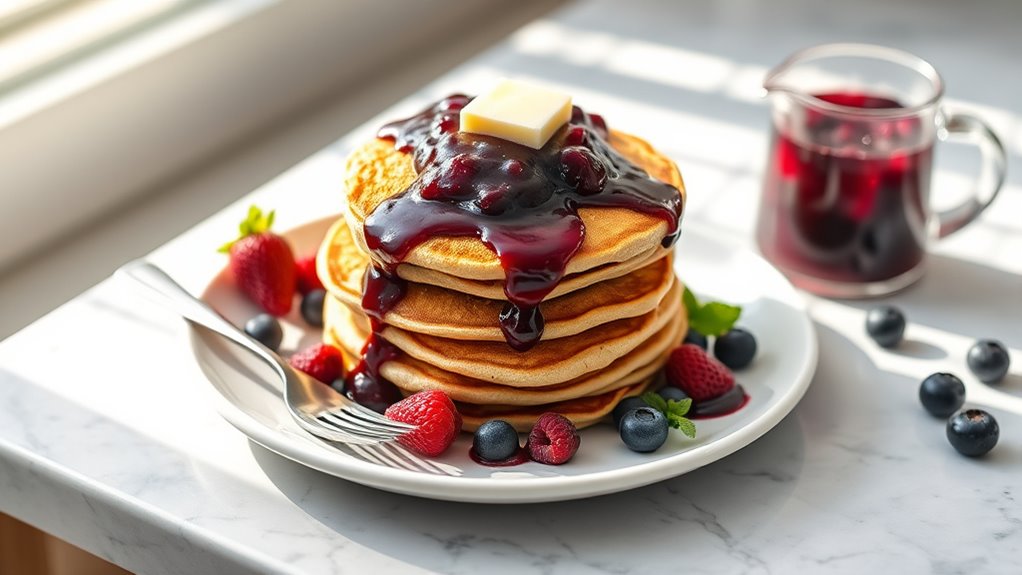 healthy pancakes with toppings