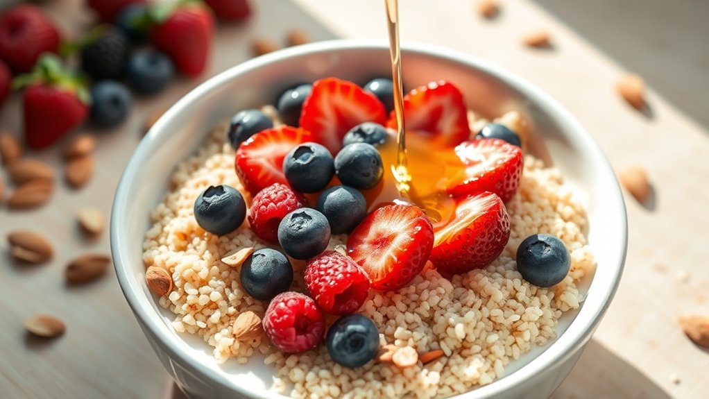 healthy quinoa berry bowl