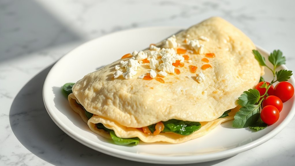 healthy spinach egg white