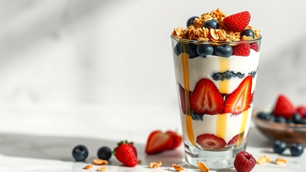 healthy yogurt layered treat