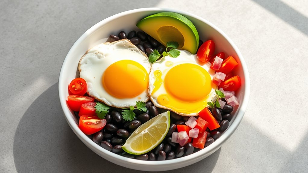 hearty black bean breakfast
