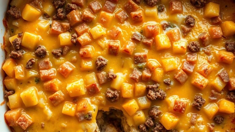 hearty casserole with hamburger