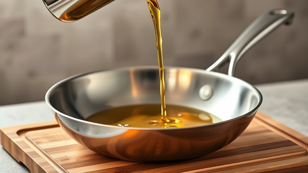 heat oil for cooking