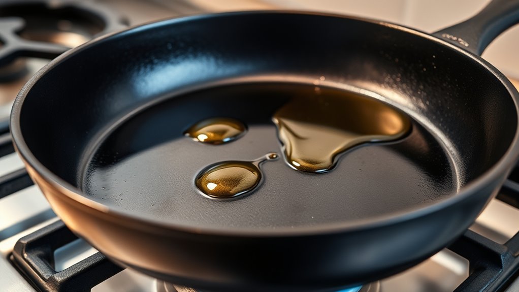 heat skillet on medium high