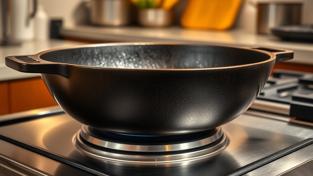 heat skillet on medium high