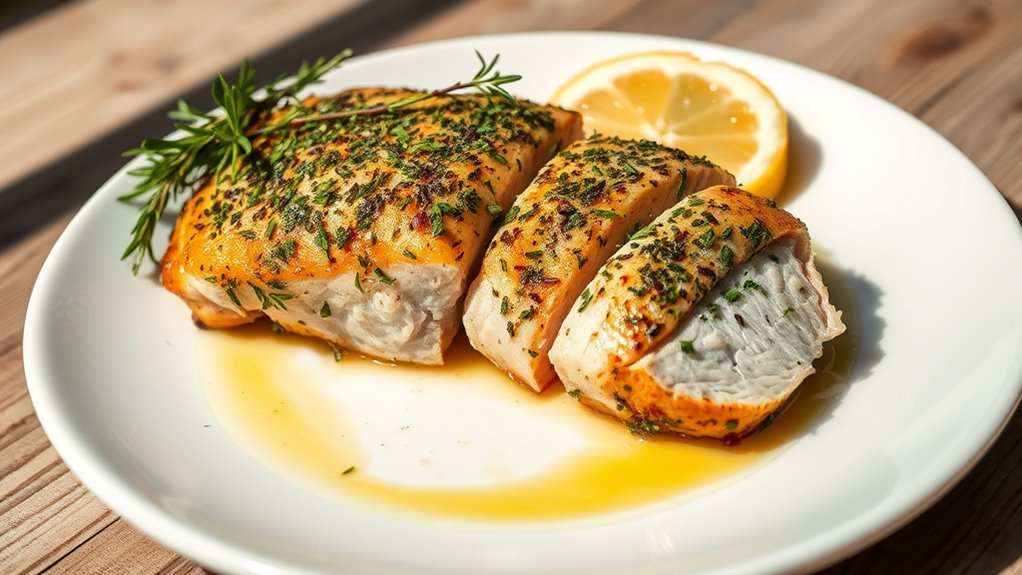 herb infused chicken dish