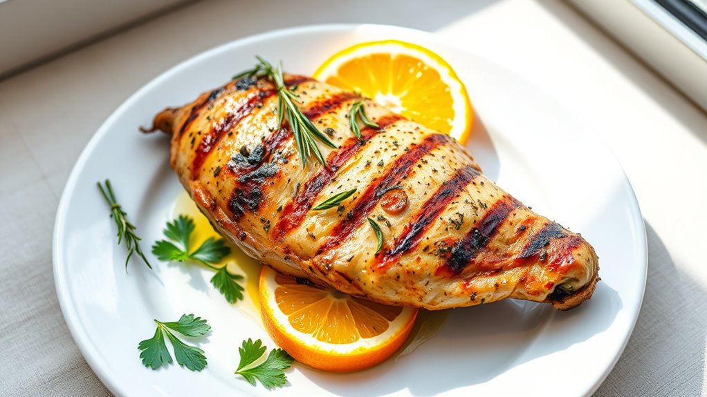 herb infused citrus chicken dish