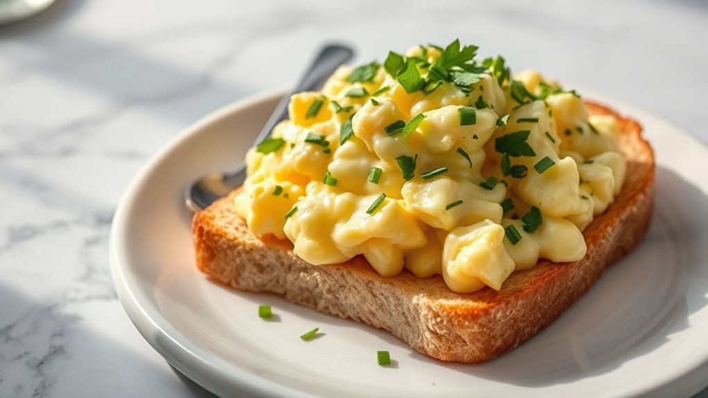 herb infused french style eggs