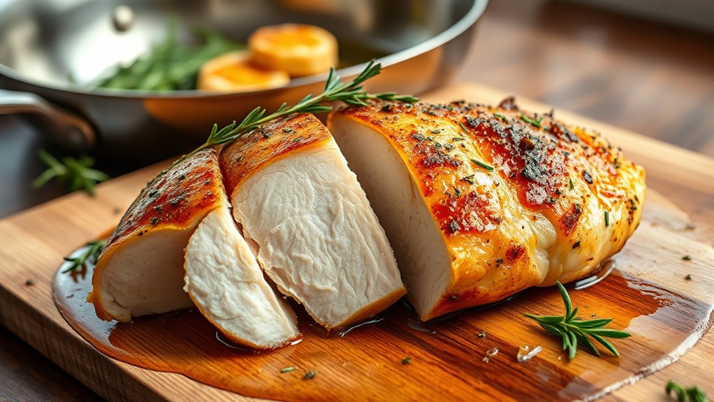 herb infused pan seared chicken