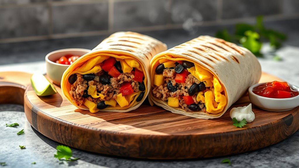 high protein breakfast wraps