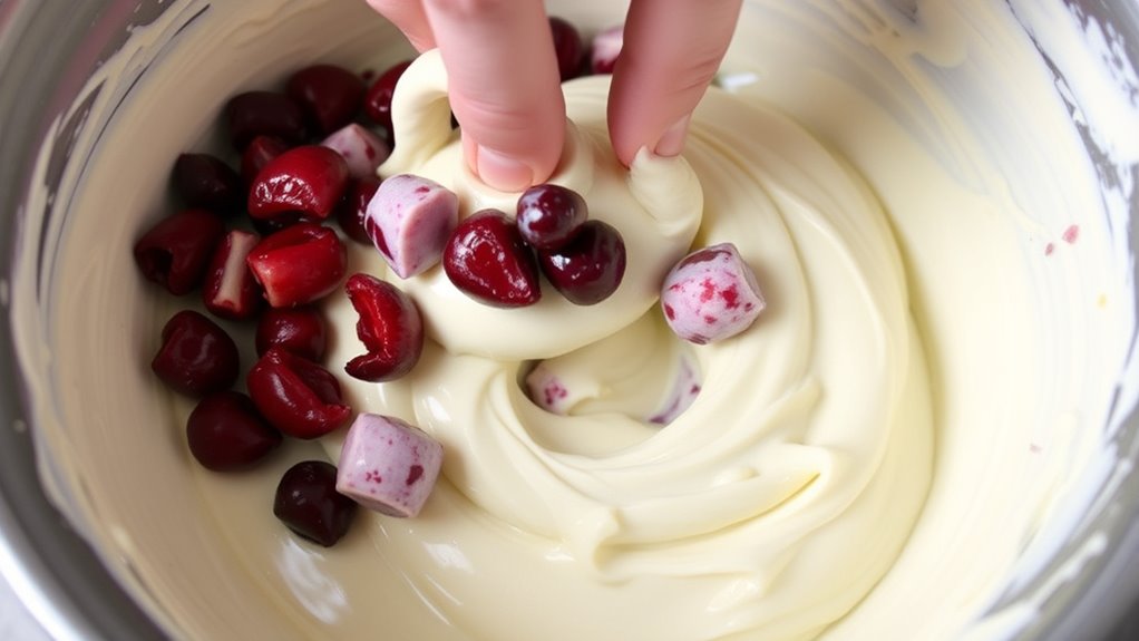 incorporate melted chocolate mixture